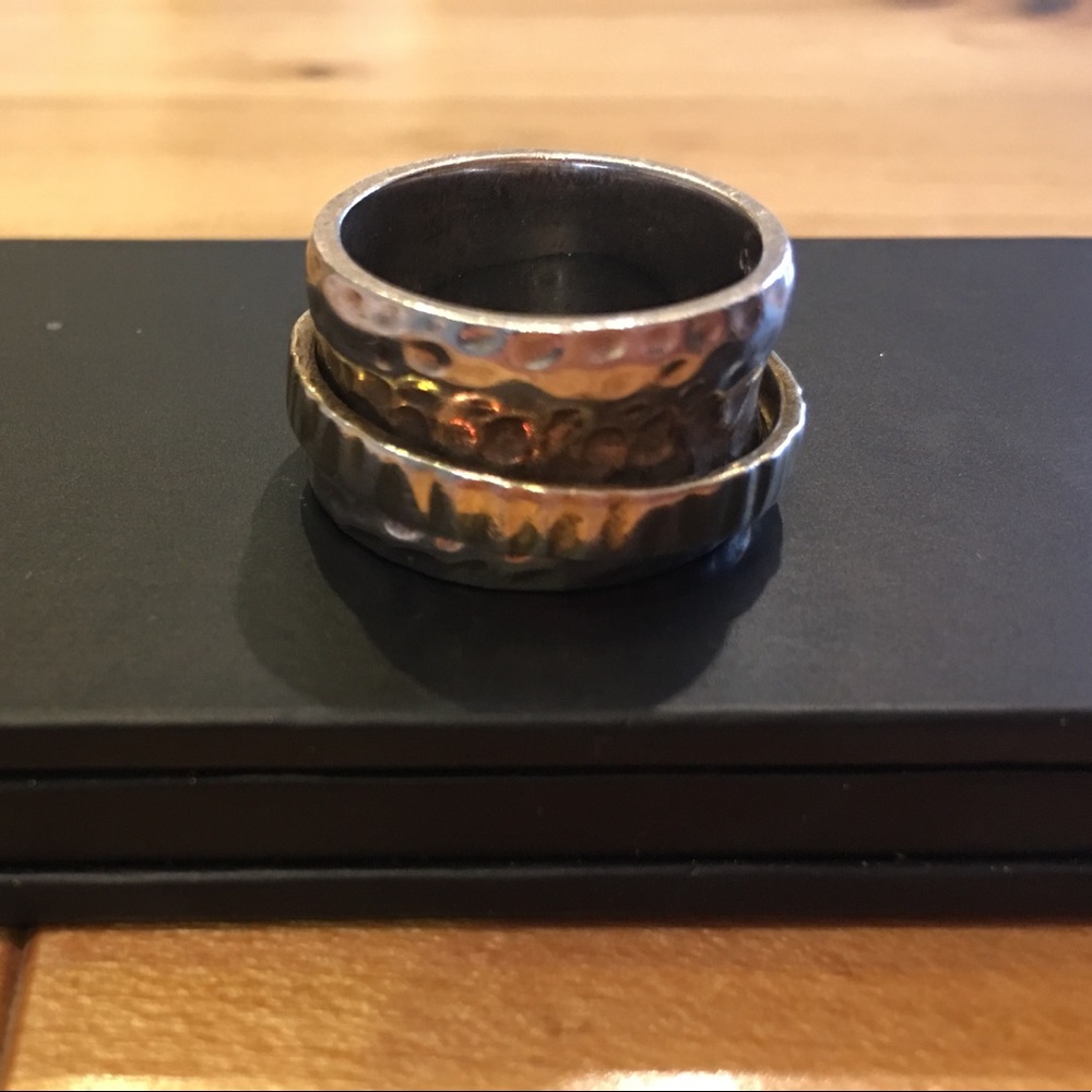 Silpada RETIRED Wide Band Spinner Band Ring Sz 6 - Picture 3 of 4